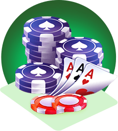 Poker chips and cards